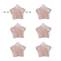 0413394602 Étoile Quartz rose percée, 15mm  | Marco Schreier