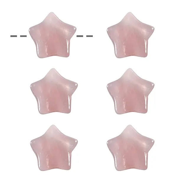 Étoile Quartz rose percée, 15mm  | Marco Schreier