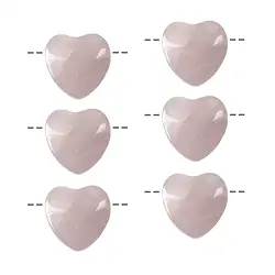 0413394605 Herz Rosenquarz gebohrt, 15mm | Großhändler Edelsteine, Heilsteine & Schmuck