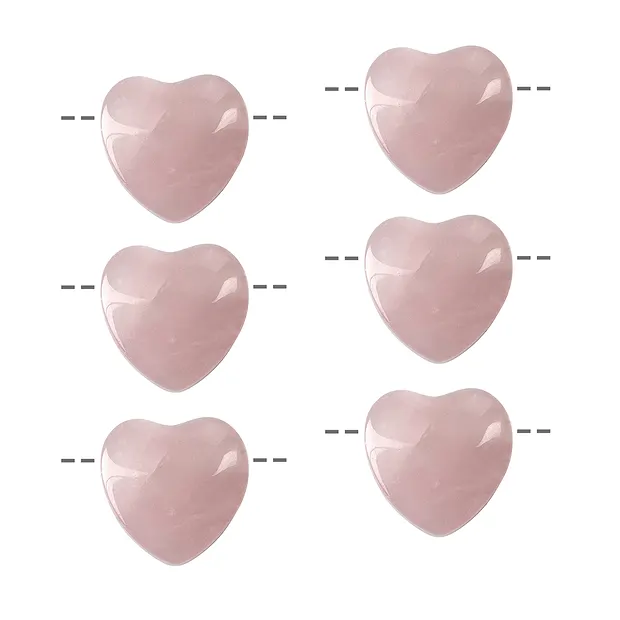 Coeur Quartz rose percé, 15mm | Marco Schreier