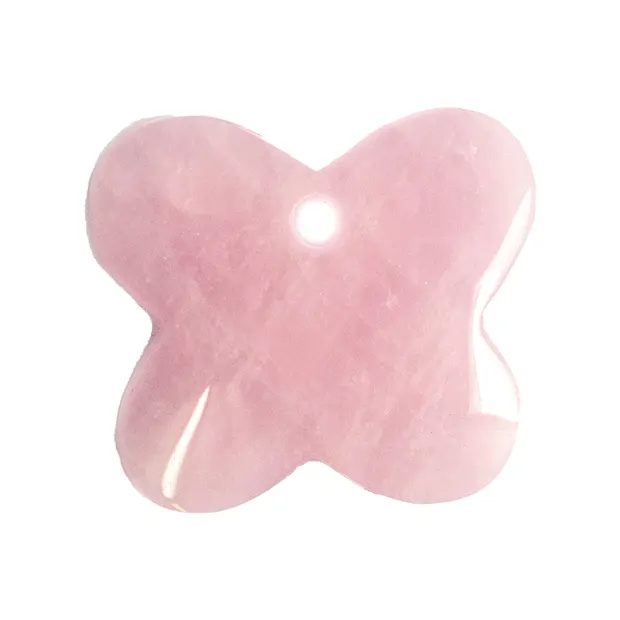 Farfalla Quarzo rosa forata, 6,0cm | Gemme Schreier, pietre curative e gioielli