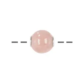 Schmuckkugel Rosenquarz 12mm, rhodiniert | GH Edelsteine, Heilsteine & Schmuck