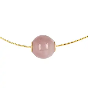 Schmuckkugel Rosenquarz 12mm, vergoldet | GH Edelsteine, Heilsteine & Schmuck