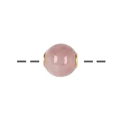 0413396812 Schmuckkugel Rosenquarz 12mm, vergoldet | GH Edelsteine, Heilsteine & Schmuck