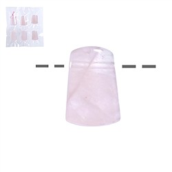 0413397105 Trapez Rosenquarz, gebohrt, 2,4cm (6 St./VE)  | Marco Schreier