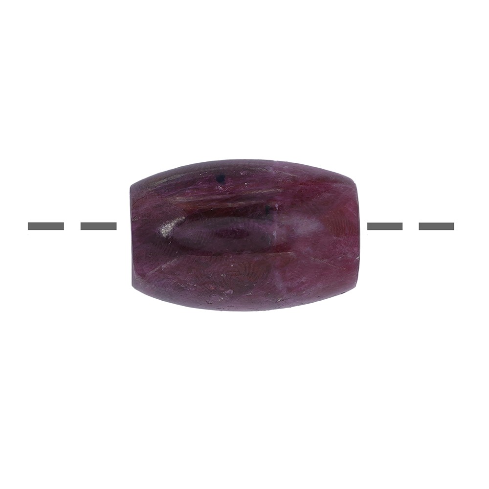 Drilled Ruby barrel, 1.8-2.2 x 1.4-1.6 cm | wholesaler gems & healing stones