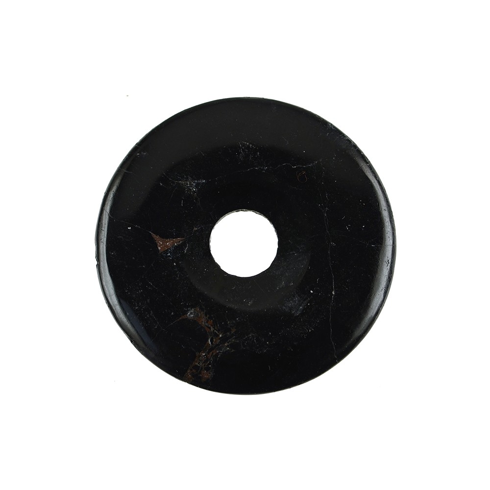 Tourmaline (black) donut (stab.), 40mm | Schreier gems, healing stones & jewelry