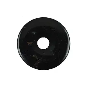 Tourmaline (black) donut (stab.), 40mm | Schreier gems, healing stones & jewelry