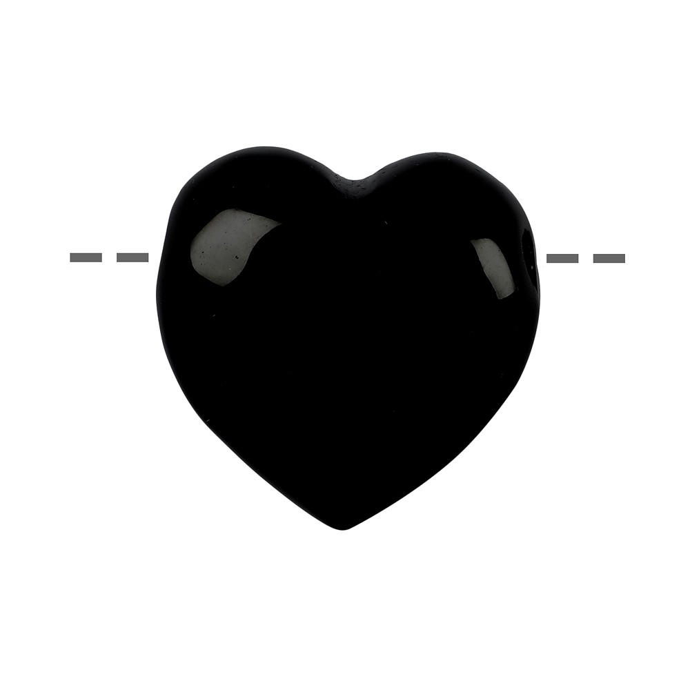 Heart Tourmaline (stab.) drilled, 3.5cm | wholesaler gems & healing stones