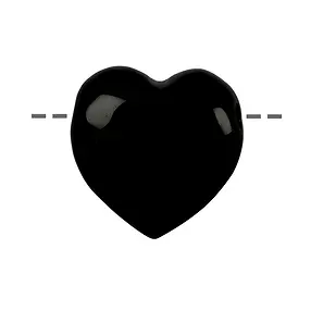 Coeur Schorl (stab.) percé, 3,5cm | Marco Schreier