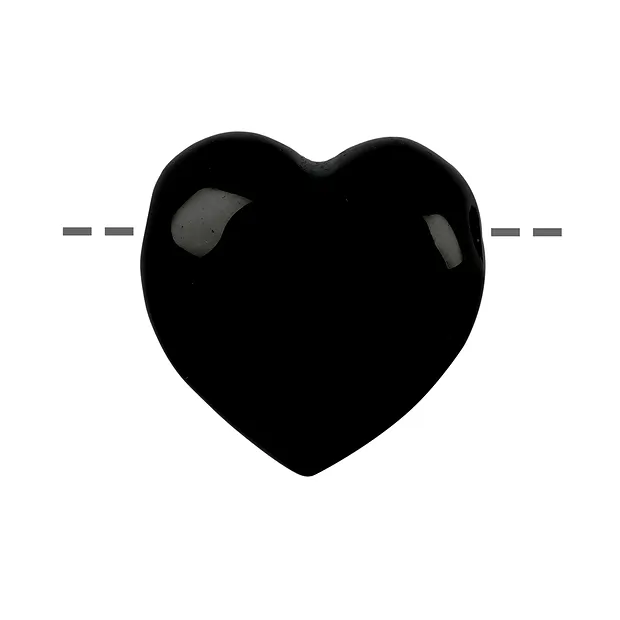 Coeur Schorl (stab.) percé, 3,5cm | Marco Schreier