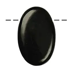 0413892300 Linsenstein Schörl  (stab.) gebohrt | Schreier Edelsteine, Heilsteine & Schmuck