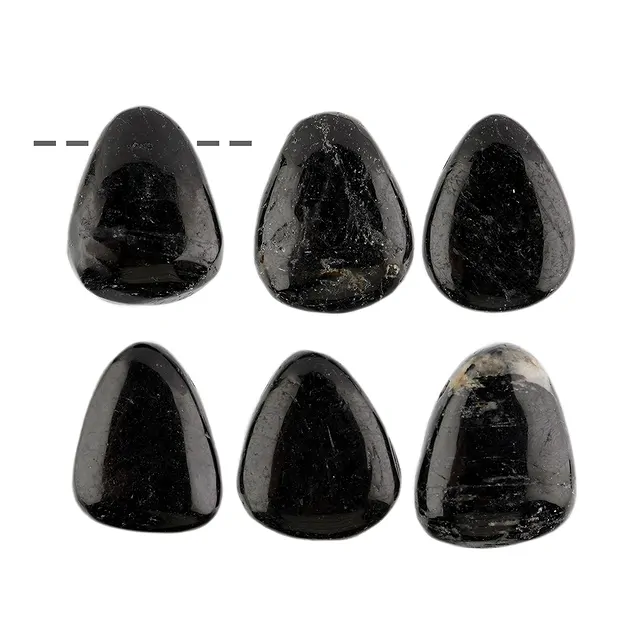 Piedra rodada Turmalina negra (estabilizada) taladrada | Marco Schreier