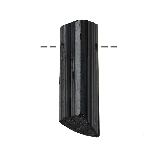 Raw crystal Tourmaline (black) drilled, 4.0 - 4.9 cm (medium) | Marco Schreier