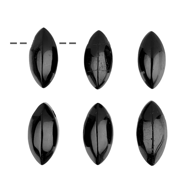 Navetta Schorl (stab.) forata, 3,0 cm | grossista gemme e pietre curative