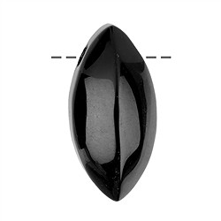 0413893230 Navetta Schorl (stab.) forata, 3,0 cm | grossista gemme e pietre curative