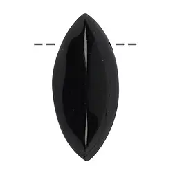 0413893245 Navette Schörl (stab.) gebohrt, 4,5cm | Edelsteine, Heilsteine & Schmuck-Handel