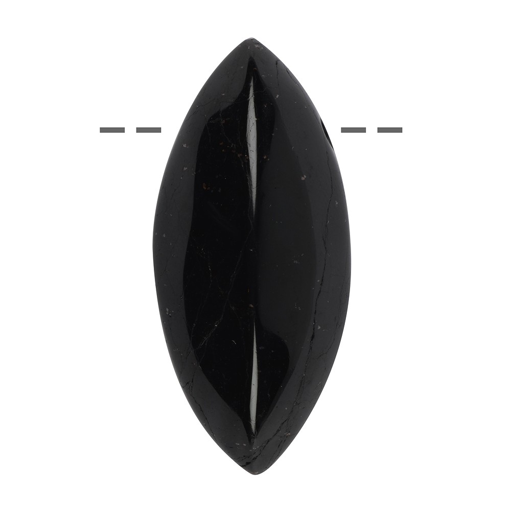 Navette Schörl (stab.) gebohrt, 4,5cm | Edelsteine, Heilsteine & Schmuck-Handel