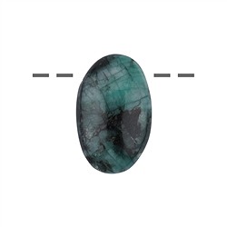 0414495627 Cabochon Smaragd gebohrt, 2,5 - 3,5cm (mini-klein) | Marco Schreier