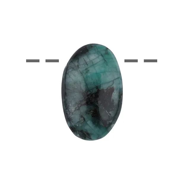 Cabochon Smaragd gebohrt, 2,5 - 3,5cm (mini-klein) | Marco Schreier