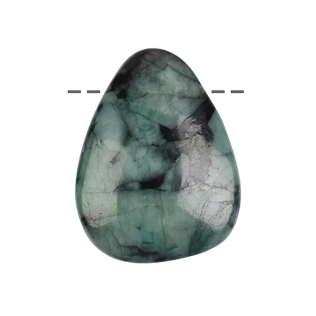 Cabochon Smaragd gebohrt, 4,0 - 4,5cm (mittel) | Marco Schreier