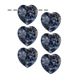 0414690624 Coeur Sodalite percé, 2,5cm (6 pcs/UC) | Marco Schreier