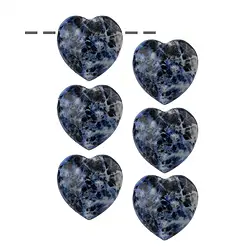 0414690624 Heart Sodalite drilled, 2,5cm (6 pcs./ PU) | wholesaler gems & healing stones