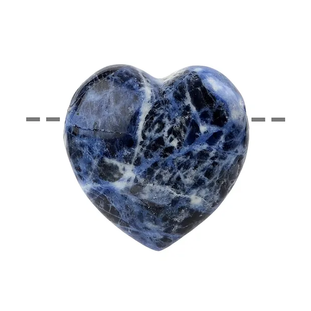 Herz Sodalith gebohrt, 3,5cm | Mineralienhandel Edelsteine, Heilsteine & Schmuck