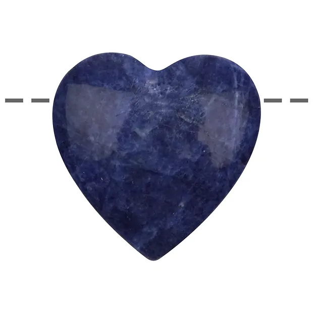 Heart Sodalite (extra) drilled, 2.5cm | wholesale gems, healing stones & jewelry