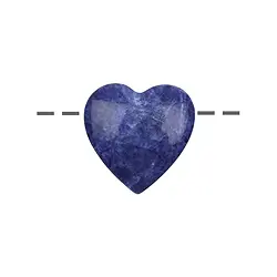0414690646 Heart Sodalite (extra) drilled, 2.5cm | wholesale gems, healing stones & jewelry