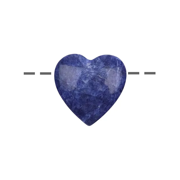 Sodalite a cuore (extra) forata, 2,5 cm | grossista gemme e pietre curative