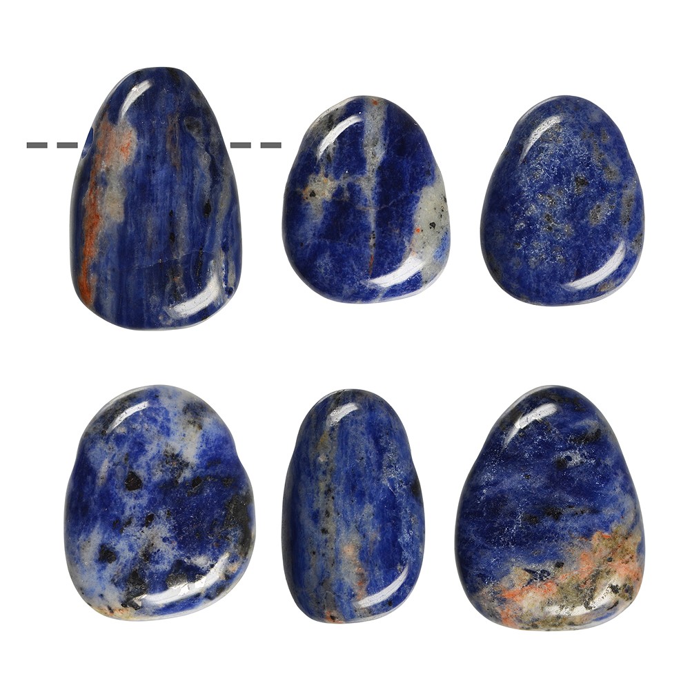 Tumbled Stone Sodalite drilled | minerals trade - gems, healing stones & jewelry