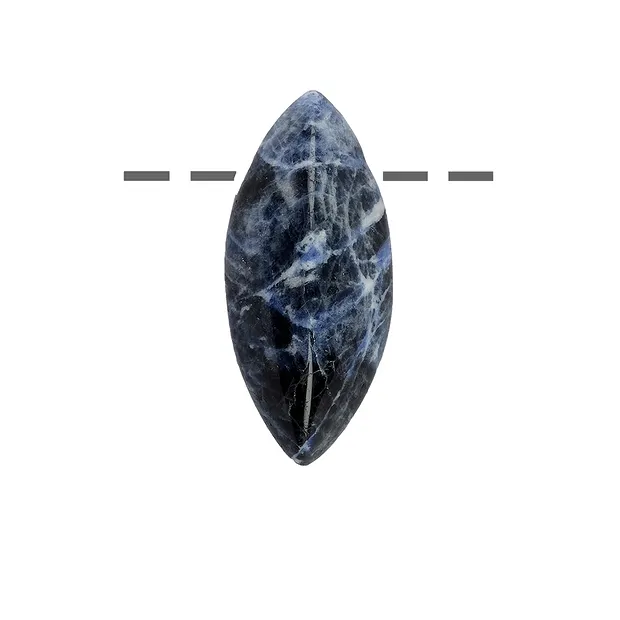 Navette Sodalith gebohrt, 3,0cm | Großhändler Edelsteine, Heilsteine & Schmuck