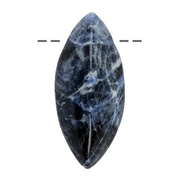 Marquise Sodalite drilled, 4.5cm | wholesaler gems, healing stones & jewelry