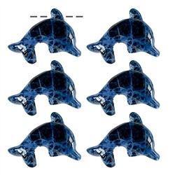 0414693540 Sodalite delfino forata, 2,5 cm (6 pz./ UC) | grossista gemme e pietre curative