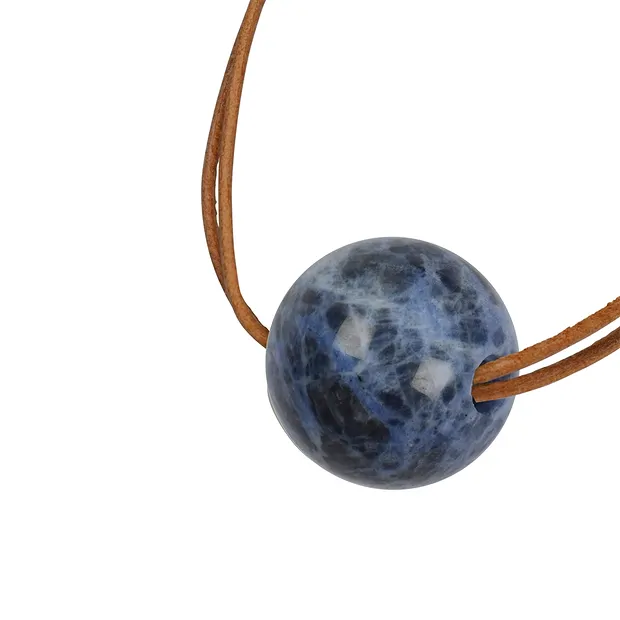 Drilled Sodalite ball, 25mm, 4mm hole | wholesale gems, healing stones & jewelry