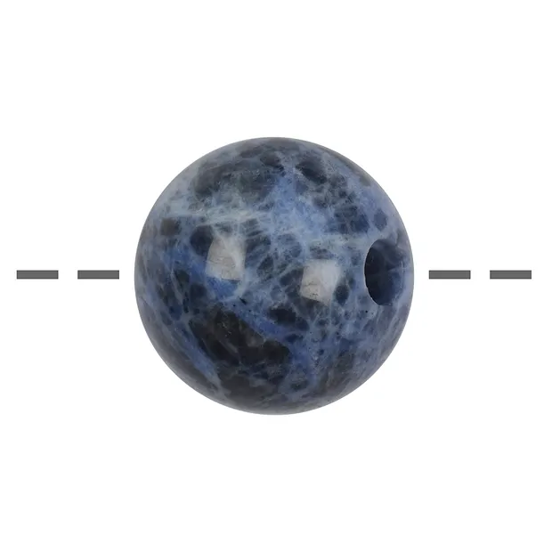Drilled Sodalite ball, 25mm, 4mm hole | wholesale gems, healing stones & jewelry