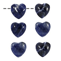 0414694605 Coeur Sodalite percé, 15mm | Pierres précieuses, pierres thérapeutiques & bijoux