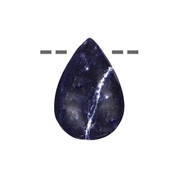 0414695670 Cabochon Sodalith gebohrt, 3,5 - 4,0cm, verschiedene Formen | Marco Schreier