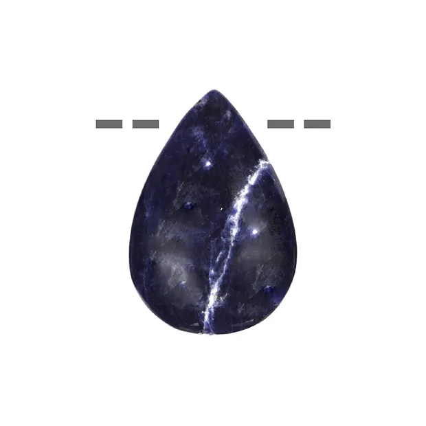Cabochon Sodalith gebohrt, 3,5 - 4,0cm, verschiedene Formen | Marco Schreier