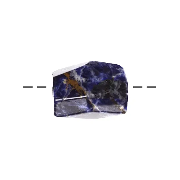 Sodalite sfaccettata a forma libera, forata, 3,2 x 2,4 cm | Marco Schreier