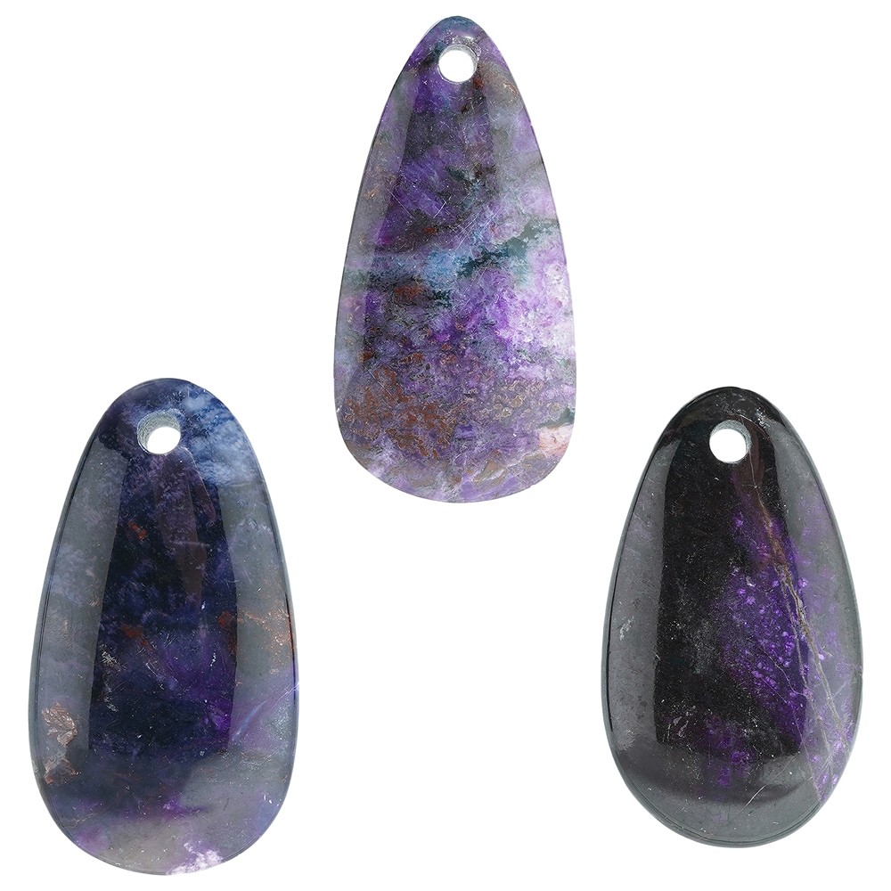 Cabochon di Sugilite B forato anteriormente, 3,5 - 4,5 cm | Marco Schreier