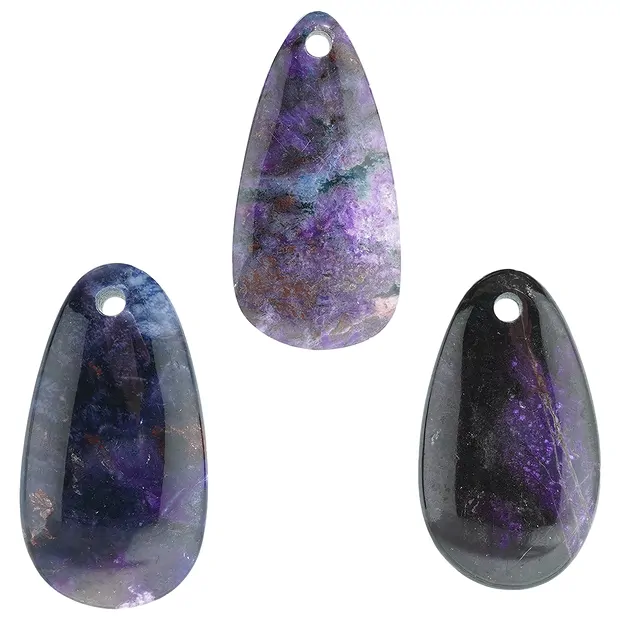 Cabochon Sugilite B percé frontale, 3,5 - 4,5cm | Marco Schreier