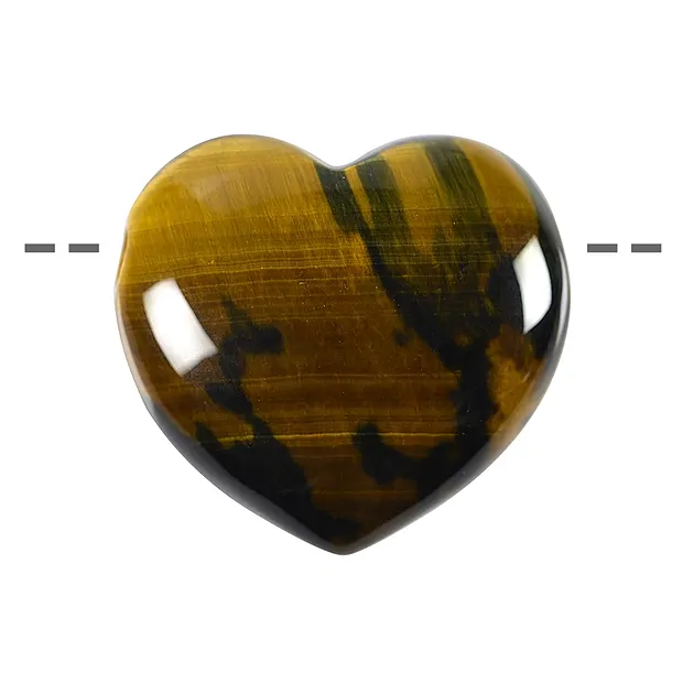 Cuore trapanato di Occhio di falco e di tigre, 4,5 cm | Marco Schreier