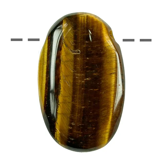 Linsenstein Tigerauge gebohrt | Großhändler Edelsteine, Heilsteine & Schmuck