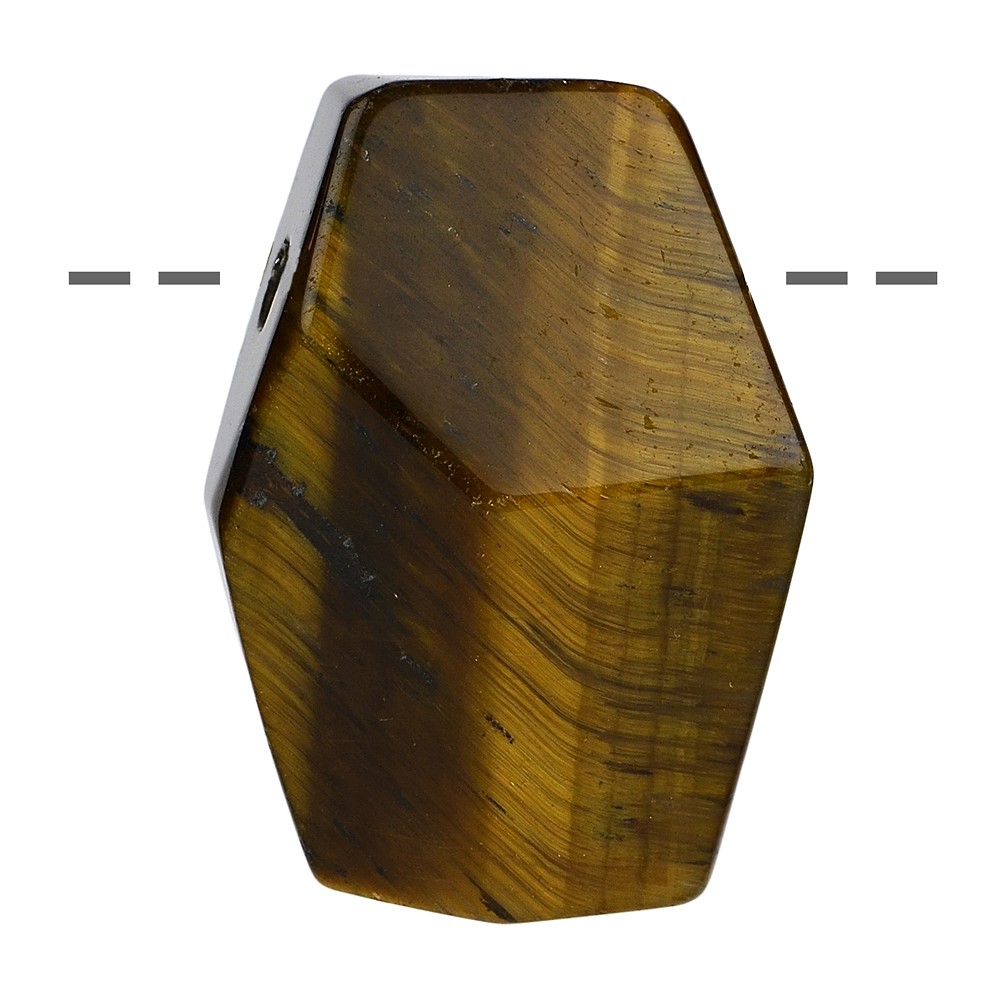 Freeform Tiger's Eye faceted drilled, 3.5cm | wholesaler gems & healing stones