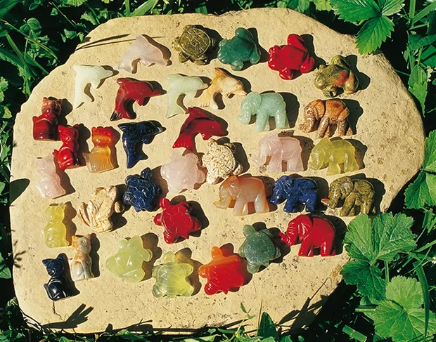 Eléphant Oeil-de-tigre percé, 3,0cm (10 pcs/Unité) | Marco Schreier