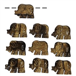 0415393512 Occhio di tigre di elefante forato, 3,0 cm (10 pz./ UC) | Marco Schreier