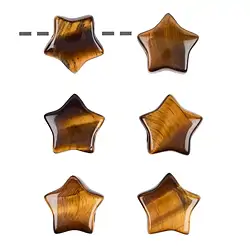 0415394602 Drilled Tiger's Eye star, 15mm  | wholesaler gems, healing stones & jewelry