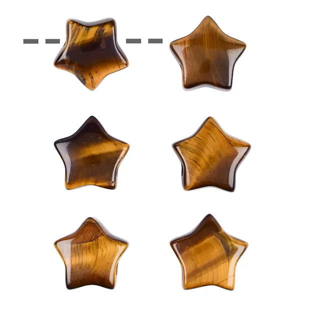 Stern Tigerauge gebohrt, 15mm | Großhändler Edelsteine, Heilsteine & Schmuck